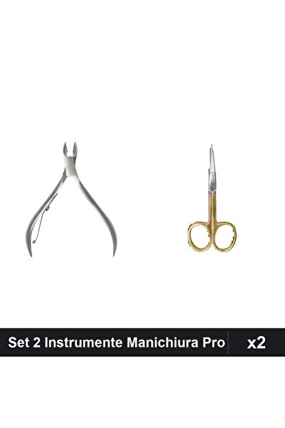 NAİLS Set 2 Instrumente Manichiura Profesionale - Clește Cuticule și Foarfecă...