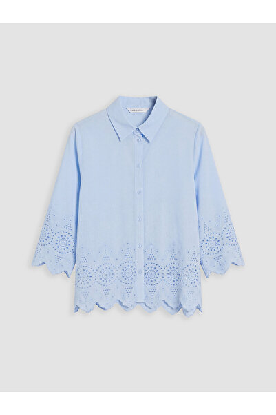 LC Waikiki Nevavm Embroidered Brode Women's Shirt with a Difference