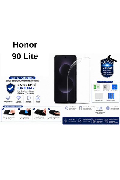 Astakos واقي شاشة شفاف متوافق مع هاتف Honor 90 Lite، مقاوم للكسر وامتصاص الصدمات