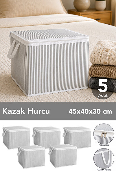 Meleni Home 5 komada prugastih mini kesa za skladištenje - čarape, džemperi, ...