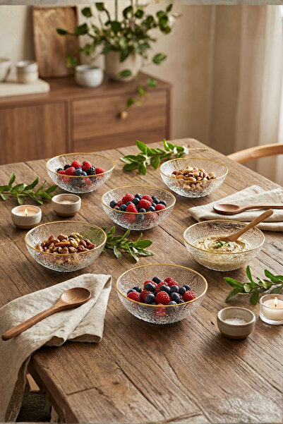 ALİNA HOME Lunessa 15 cm 6 Piece Salad/Cookie/Soup Presentation Bowl Set