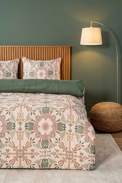 Rivaİstanbul Set de lenjerie de pat dublu Etnic Palace din bumbac