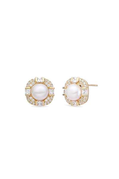 Lisa&Co. Cercei Argint Pearl Shuttle Argint placat cu aur galben / Shellpearl...