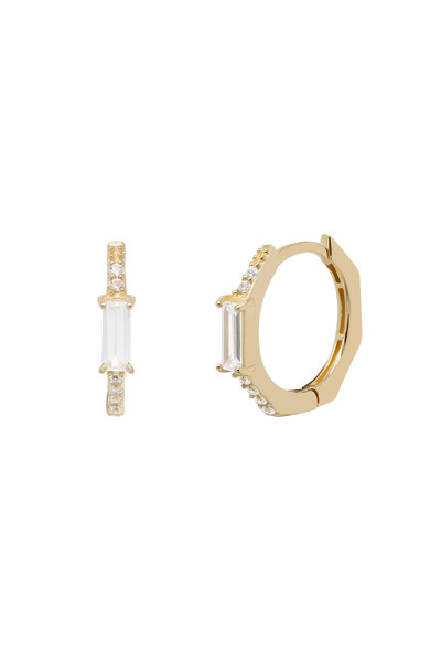 Lisa&Co. Cercei Argint Baguette ITL Argint placat cu aur galben / Zircon