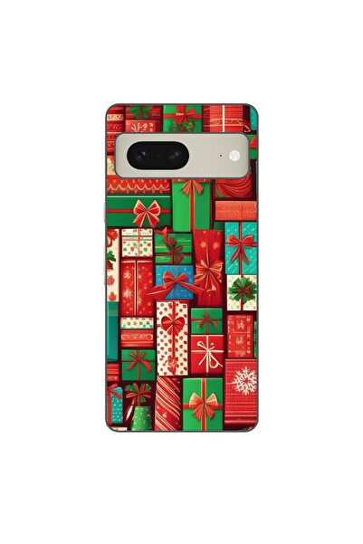 OEM Калъф, съвместим с Google Pixel 7, силиконов гел TPU, модел с коледни мотиви