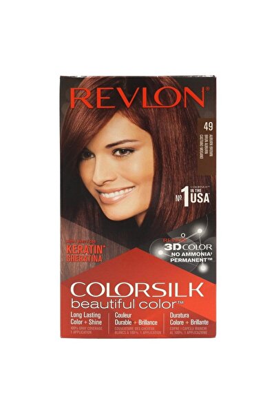 Vader Vopsea pentru Par, Revlon Color Silk, 49 Auburn Brown,