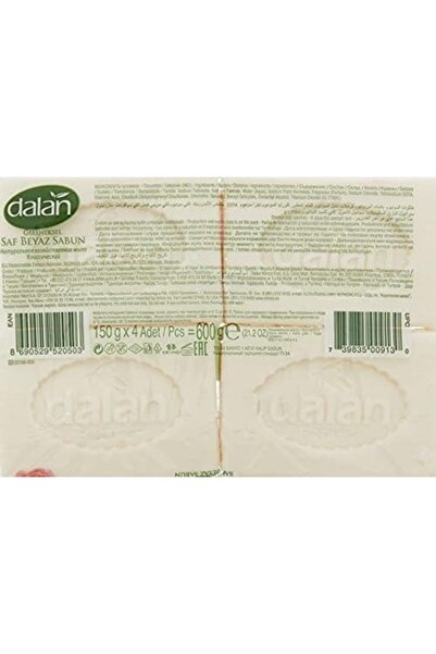 Dalan Geleneksel Saf Beyaz Banyo Sabunu Gül 150x4 g 1292915