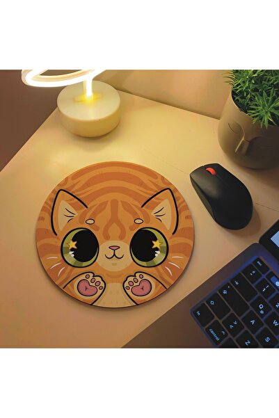westartic westcats Sarman Sarı Turuncu Kedi Orange Cat Tasarım Mousepad Mouse...