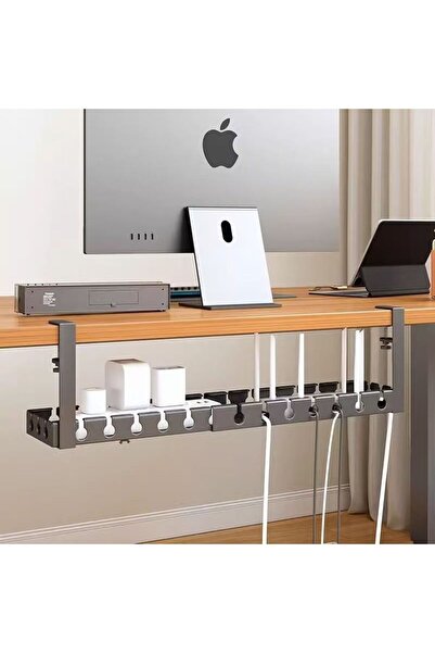 OEM Organizator Premium Cabluri Sub Birou, Extensibil 43–74 cm, Fără Găurire,...