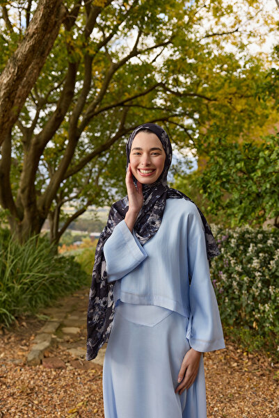 Qef Deluxe Summer Flow Shawl Navy Blue