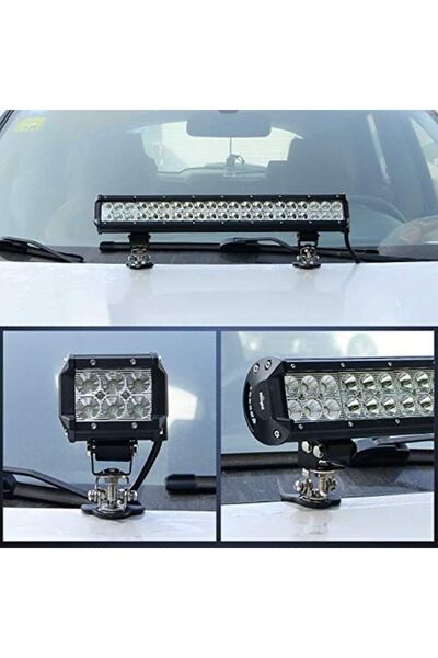 Nzr beautestore LED Işık Çubuğu Montaj Braketi 2 Adet Evrensel Ayarlanabilir Sütun Hood Çalışma Lamb