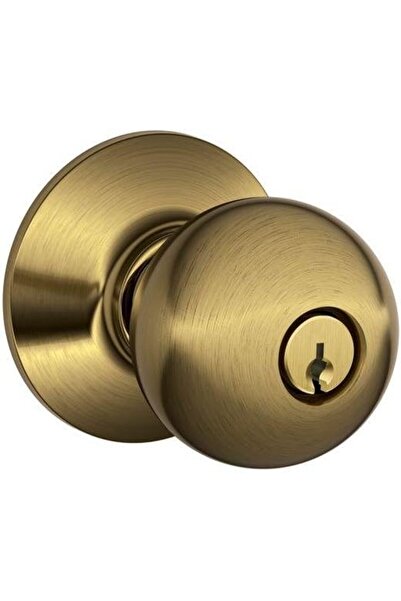 Yıldızan Nzr Beautestore F51A Orb 609 Orbit Keyed Entry Lock, Antique Brass 2...