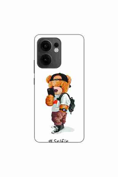 OEM Husa compatibila cu Oppo Reno13 F Silicon Gel Tpu Model Bear Teddy Selfie