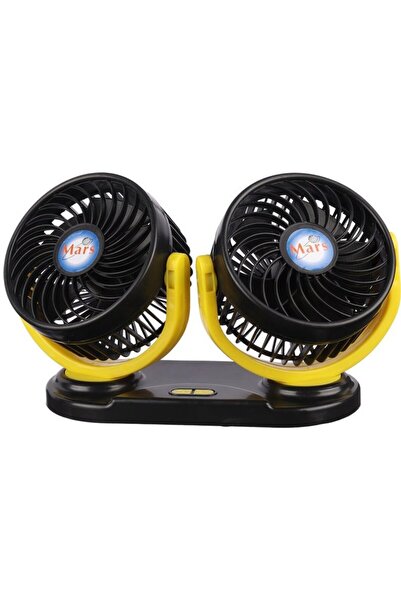 Monte Lua 12 Volt Dc Usb Girişli Masaüstü 2’Li Plastik Ev, Ofis, Araç Fanı