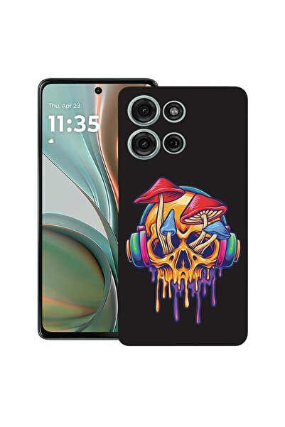 bestcase Θήκη για Motorola Moto G15, Σχέδιο Κρανίο-Μανιτάρι, Λεπτή Σιλικόνη 0...