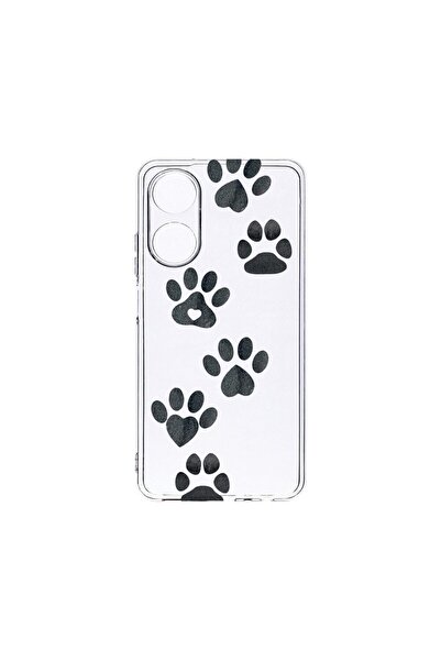 bestcase Διαφανής Θήκη Σιλικόνης 2MM, Συμβατή με OPPO A98 5G, Σχέδιο Πατούσας...