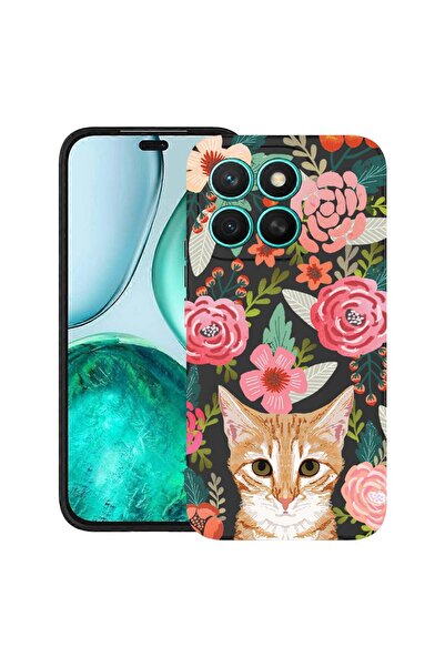 bestcase ¬Æ Husa TPU Ultra Slim Compatibil cu Honor X6c, cu Design Cat and Fl...