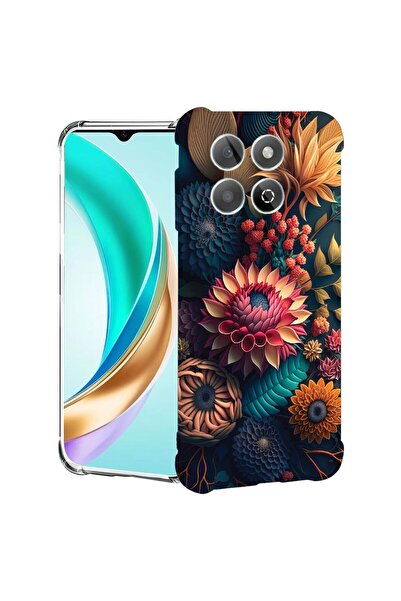 bestcase ¬Æ Husa compatibila Honor X8C, Anti Shock 1.5MM, Colorful Flowers, P...