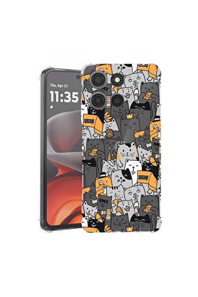 bestcase ¬Æ Husa pentru Motorola Moto G15, Anti Shock 1.5MM, Cat Pattern, Pro...