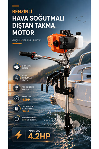 wüber Turbo X Pro Plus 4.2 HP Hava Soğutmalı Tekne Motoru