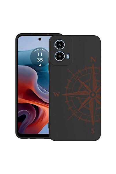 bestcase ¬Æ Husa pentru Motorola Moto G45 cu Design Compass, TPU Mat Ultra Sl...
