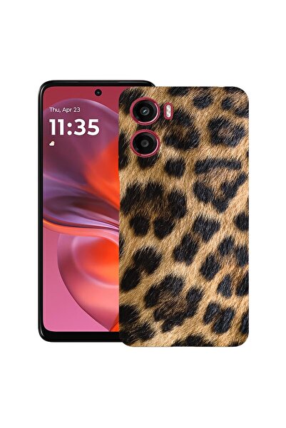 bestcase Θήκη για Motorola Moto E15 / Moto G05, Σχέδιο λεοπάρδαλης, Λεπτή σιλ...