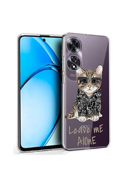 bestcase Husă pentru OPPO A60 4G, Silicon transparent 2MM, Leave Me Alone Cat...