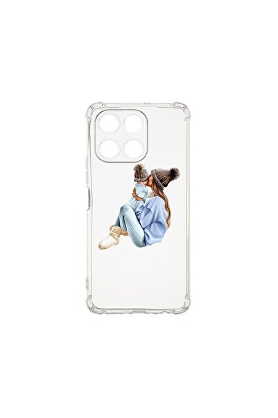 bestcase Αντικραδασμική Θήκη 1.5MM, Συμβατή με Honor X6a, Σχέδιο Κορίτσι-Μαμά...
