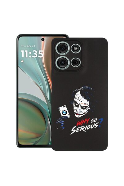 bestcase Тънък силиконов калъф за Motorola Moto G15, Защо толкова сериозен? Б...