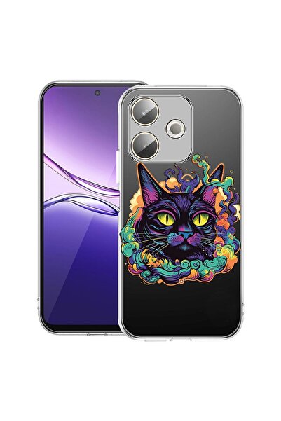 bestcase ¬Æ Husa Clear Silicon pentru OPPO A5 Pro 5G, Dream Colors - Black Ca...