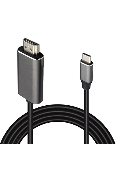 Rabelix Online Marketing Tak Çalıştır Type-C To Hdmi 4K 30HZ 2 Metre Çevirici Kablo HDMI 2.0 - 100 Mbps