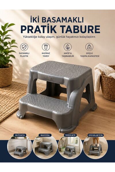 Markasız ucuz 2 Basamaklı Tabure Merdiven