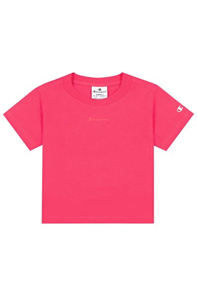 Champion Tricou crop top cu mânecă scurtă și guler rotund pentru copii 5-6 ani