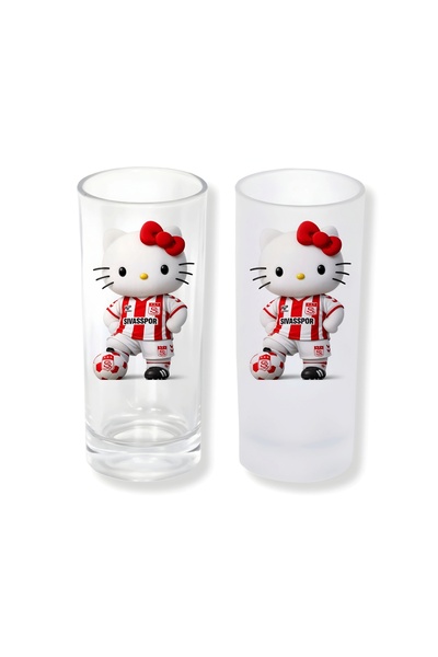 Ghostbastır Sivasspor Hello Kitty Buzlu / Buzsuz Seçenekli Rakı Bardağı – 1 A...