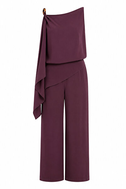 HAZELANNA Bead Detailed Washable Plum Double Set
