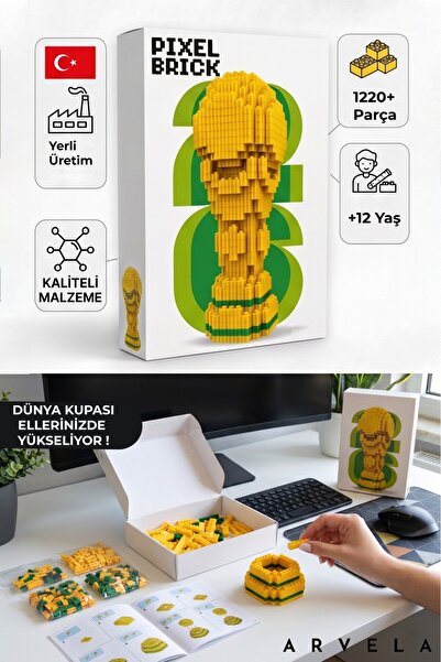 Arvela Dünya Kupası 3D Blok Seti (1220+ Parça)