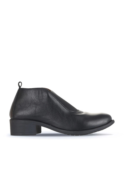 BUENO Black Leather Women's Heeled Boots