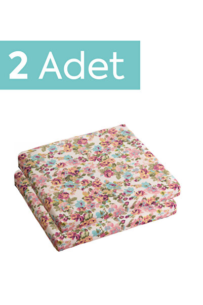 Homedius Sandalye Oturum Minderi Çiçekli 40x40x4 Bağcıklı Çıkarılabilir Kılıf...