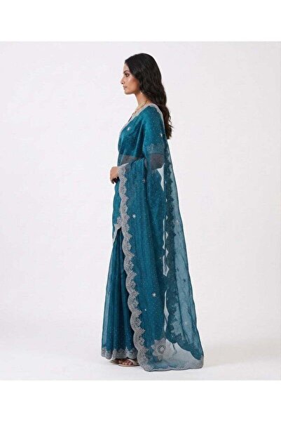 Nool ae Nool Samudra Tissue Designer Saree with Unstitched Blouse Material