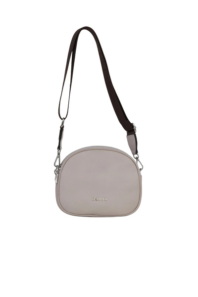 BUENO Gray Leather Women's Shoulder Bag