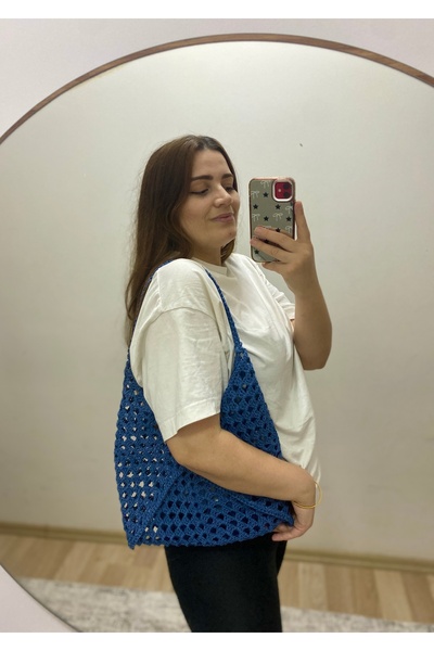 Rabika Motif El Örgüsü Hasır Çanta