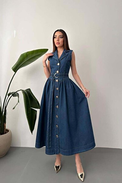 Lady Pixie Long Denim Dress