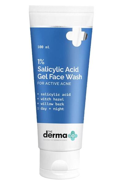 The Derma Co غسول وجه بحمض الساليسيليك 1% مع حمض الساليسيليك والويتش هازل لعل...