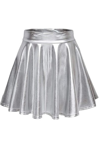 Generic EDLMKM Sequin Mini Skirt for Women Women's Basic High Waist Casual Mi...