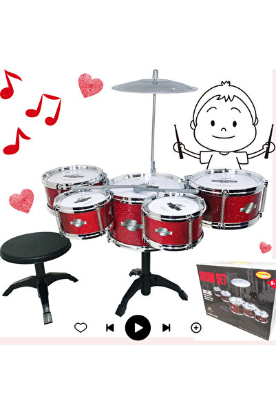 Salamandra Kids Set 5 Tobe, cu Scaunel , pentru copii, Rosu,