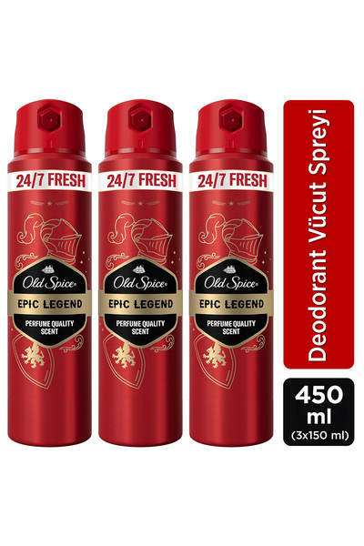 Old Spice Epic Legend Erkek Sprey Vücut Deodorantı 150 ml x3