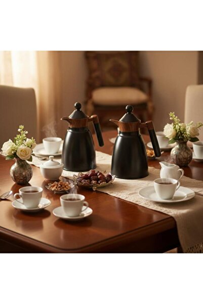 laverahome Set of 2 Tea and Coffee Thermoses - 1 Liter - Durable Materials - ...