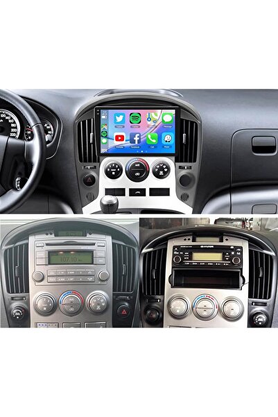 Carplayer شاشة أندرويد لهيونداي H1 موديل 2009-2015، 6 جيجابايت رام، 128 جيجاب...