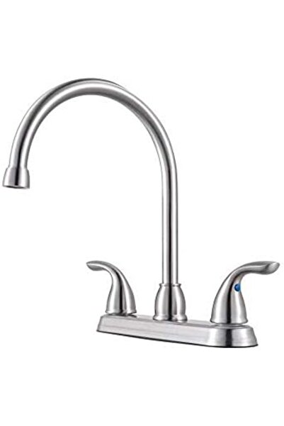 Yıldızan Srdshop Pfirst Series Kitchen Sink Faucet, 2 Handles, High Arc, 3 Ho...