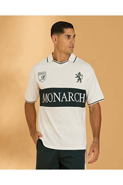 REDTAG Men White Printed Polo Shirt